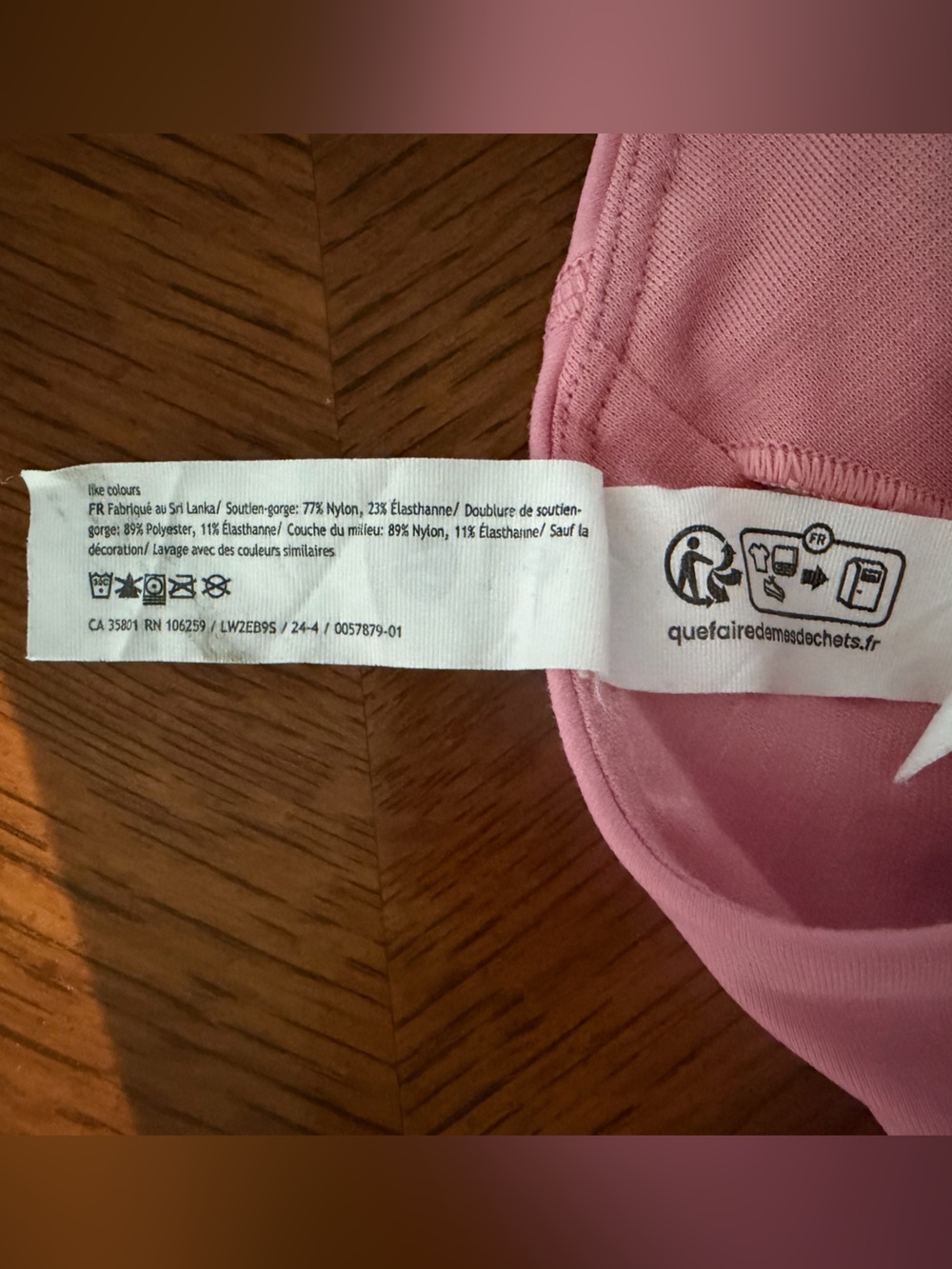 Lululemon Energy Bra Longline Medium Support - Soft Pink - Size 10 - Picture 5 of 7